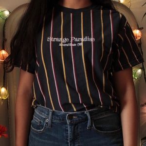 Cotton On Thin Striped Strange Paradise T-Shirt